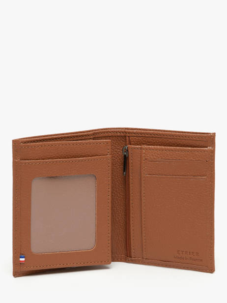 Portefeuille Met Portemonnee Madras Leder Etrier Bruin madras EMAD5016 ander zicht 1